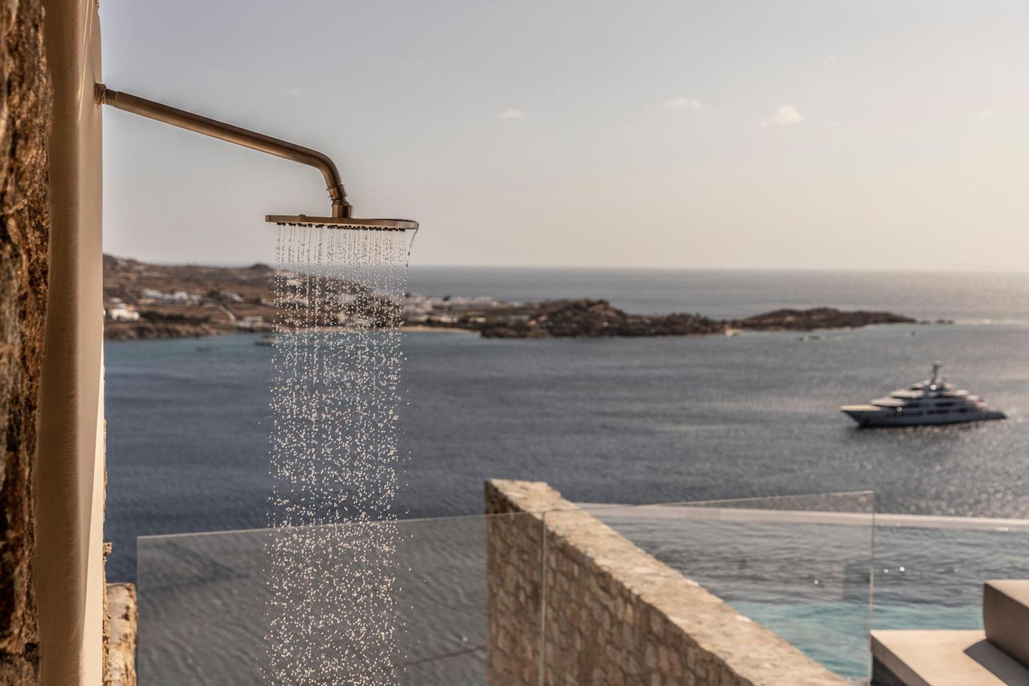 The Skyvilla Mykonos - A Landmark Property With Breathtaking Views Of The Psarou Bay Mykonos Town Eksteriør bilde