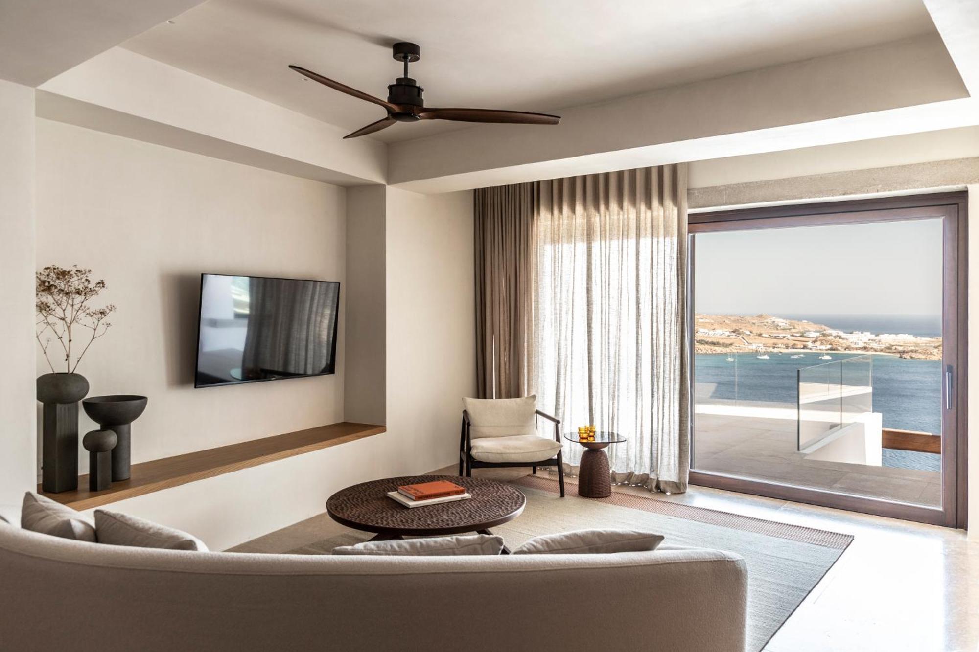 The Skyvilla Mykonos - A Landmark Property With Breathtaking Views Of The Psarou Bay Mykonos Town Eksteriør bilde